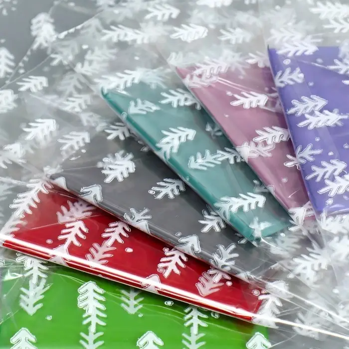 Пакет подарочный новогодний с жёстким дном &laquo;Ёлочки&raquo;, 6 х 8 х 30 см