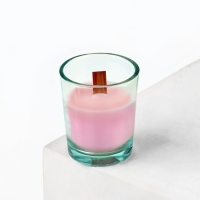 Ароматическая свеча в стекле &laquo;Сладости жизни&raquo;, с соевым воском: карамель,, 6 х 5 х 5 см.