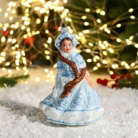 Елочное украшение "Снегурочка с косами" 17,50 см