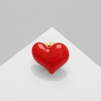 Значок «Сердце», цвет красный в золоте Значок «Сердце», цвет красный в золоте