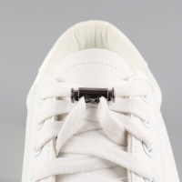 Фиксатор для шнура, двойной, d = 4 мм, 8 &times; 26 мм, 2 шт, цвет чёрный никель