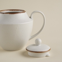 Чайник заварочный фарфоровый SL Home &laquo;Волна в камне&raquo;, 1 л, 22&times;13&times;15,5 см, цвет белый