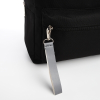 Рюкзак школьный текстильный со светоотражающей стропой, 38х29х11 см, чёрный Рюкзак школьный текстильный со светоотражающей стропой, 38х29х11 см, чёрный