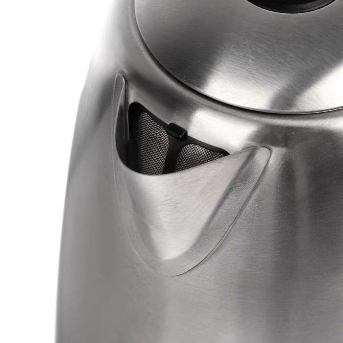 Чайник электрический Energy E-252, металл, 1.7 л, 2200 Вт, серебристый