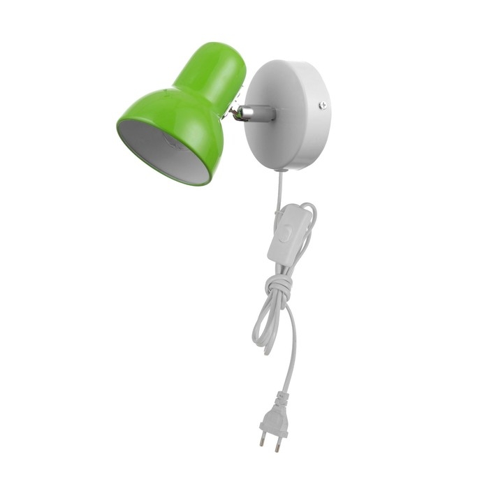 Бра с проводом Бра с проводом "Севантос" Е27 40Вт зеленый 9х9х14 см