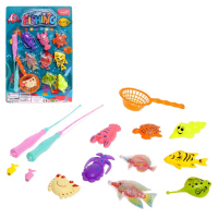 Рыбалка «Морские обитатели» 9 рыбок, 2 удочки, сачок Рыбалка «Морские обитатели» 9 рыбок, 2 удочки, сачок