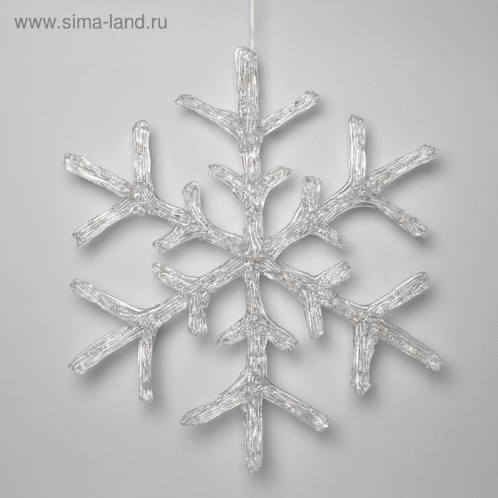 Светодиодная фигура &laquo;Снежинка&raquo; 39 см, акрил, 50 LED, 220 В, свечение белое