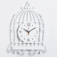 Часы настенные из металла "Клетка", бесшумные 39 х 27.5 см, циферблат 15 см, АА Часы настенные из металла "Клетка", бесшумные 39 х 27.5 см, циферблат 15 см, АА