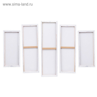 Модульная картина "Берёзы у реки" (2-23х52; 2-24х70; 1-24х80) 120х80см