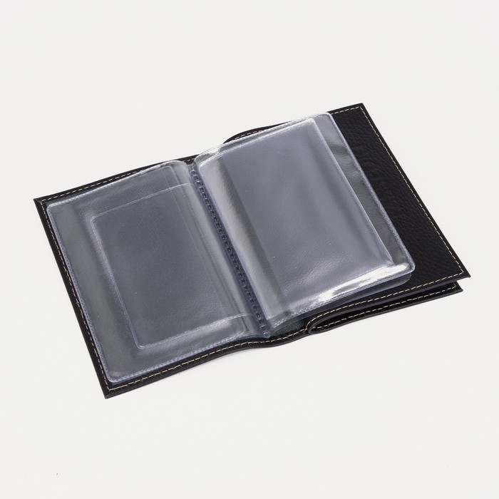 Обложка для автодокументов и паспорта, цвет чёрный Обложка для автодокументов и паспорта, цвет чёрный