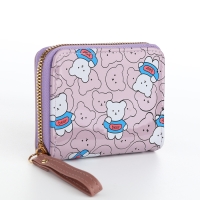 Кошелёк детский на молнии, цвет сиреневый Кошелёк детский на молнии, цвет сиреневый