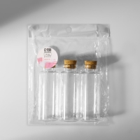Баночки для хранения бисера, d = 3 &times; 8 см, 3 шт