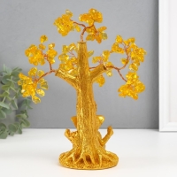 Сувенир бонсай "Ганеша у денежного дерева" жёлтый 120 камней 9х9х23,5 см Сувенир бонсай "Ганеша у денежного дерева" жёлтый 120 камней 9х9х23,5 см