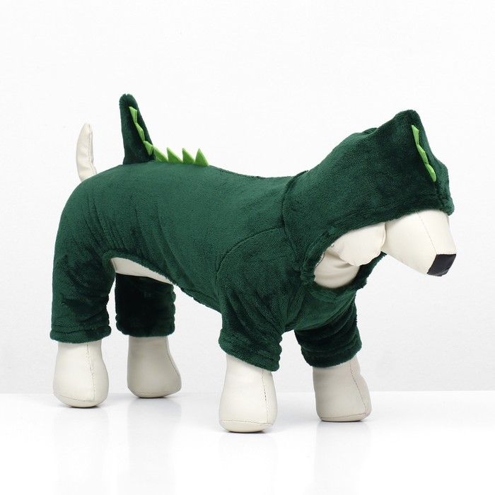 Комбинезон Комбинезон "Дракоша" с капюшоном, размер XS (ДС 20 см, ОГ 30 см, ОШ 20 см), зелёный