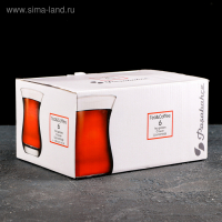 Набор стаканов для чая &laquo;Нэро&raquo;, 140 мл, 6 шт, цвет напыления золотой