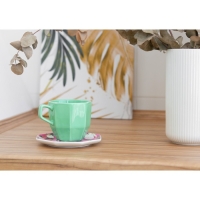 Чайная пара &laquo;Цветы&raquo;, кружка 200 мл, блюдце 13 см