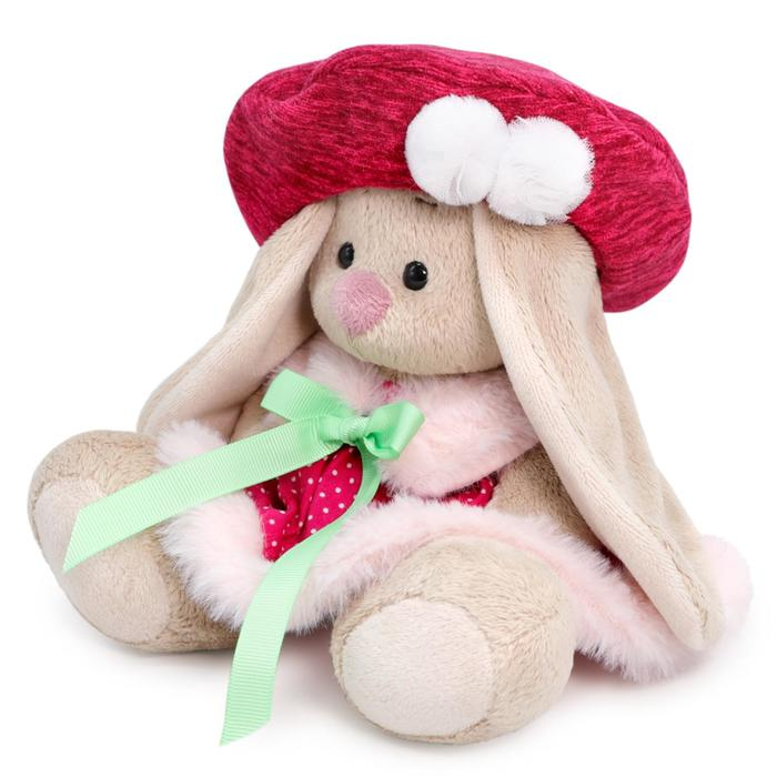 Мягкая игрушка «Зайка Ми в юбке и малиновом берете», 15 см Мягкая игрушка «Зайка Ми в юбке и малиновом берете», 15 см