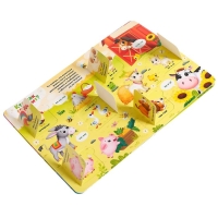 Книга картонная с окошками &laquo;Хорошо у нас на ферме&raquo;, 10 стр., 24 окошка