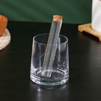 Колба стеклянная для заваривания с пробкой из бамбука &laquo;Алхимия&raquo;, 2&times;12 см, набор, 12 шт