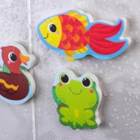 Набор игрушек для ванны "На пруду" + сачок + 3 пвх игрушки, Крошка Я