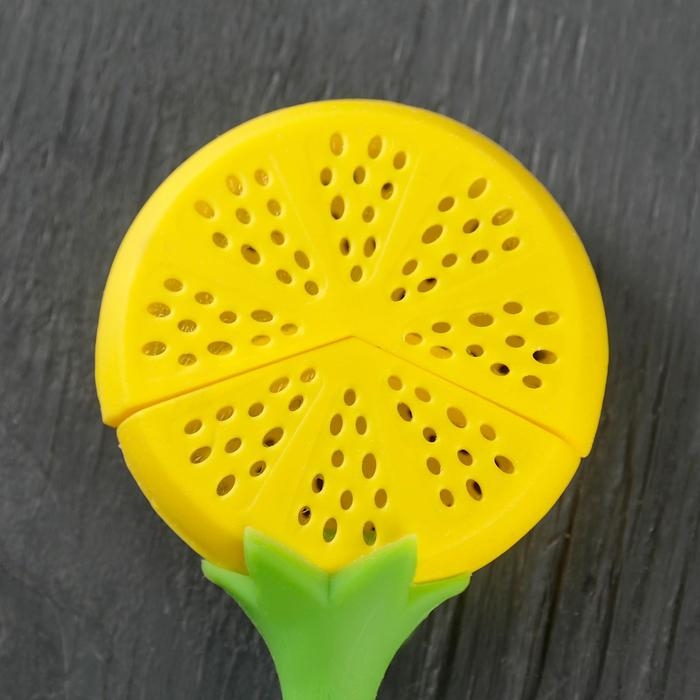 Ситечко для чая Доляна &laquo;Лимон&raquo;, d=5 см, цвет жёлтый