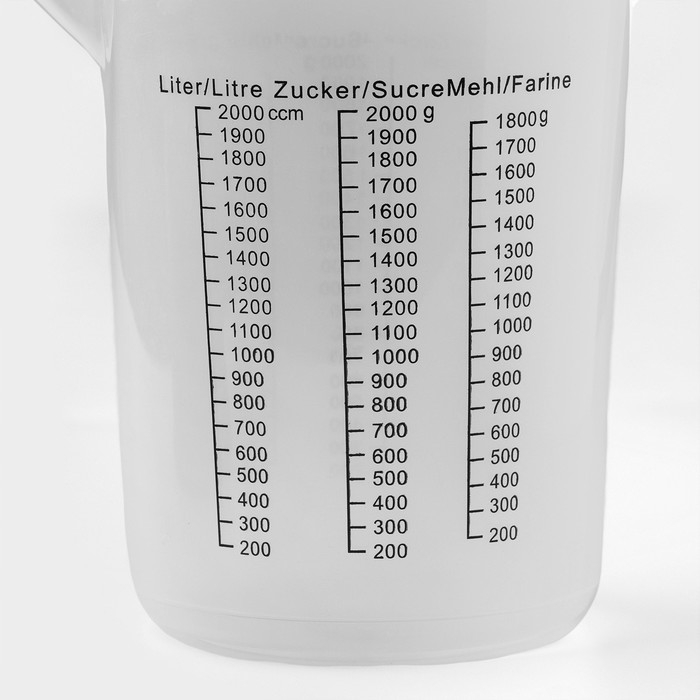 Кувшин мерный Доляна, 2 л, цвет прозрачный Кувшин мерный Доляна, 2 л, цвет прозрачный