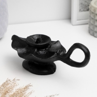 Подсвечник "Лампа" черный 6х7х15см