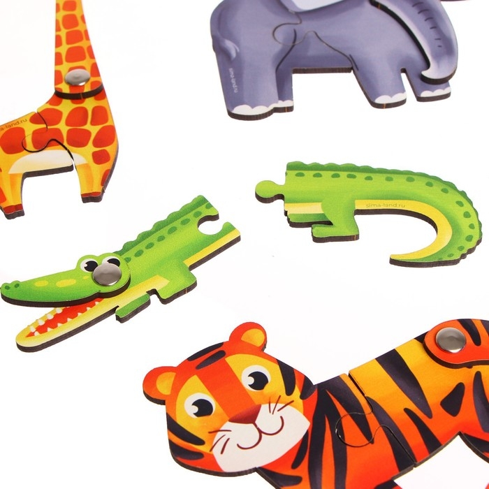 Подвижные пазлы игры со зверятами Подвижные пазлы игры со зверятами