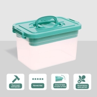 Контейнер для хранения с крышкой и вкладышем 6,5 л, цвет пыльно-голубой Контейнер для хранения с крышкой и вкладышем 6,5 л, цвет пыльно-голубой