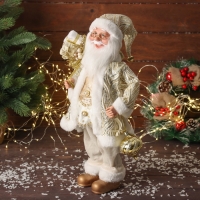 Дед Мороз "В блестящем кафтане, с подарками" двигается, 45х24 см, золото Дед Мороз "В блестящем кафтане, с подарками" двигается, 45х24 см, золото