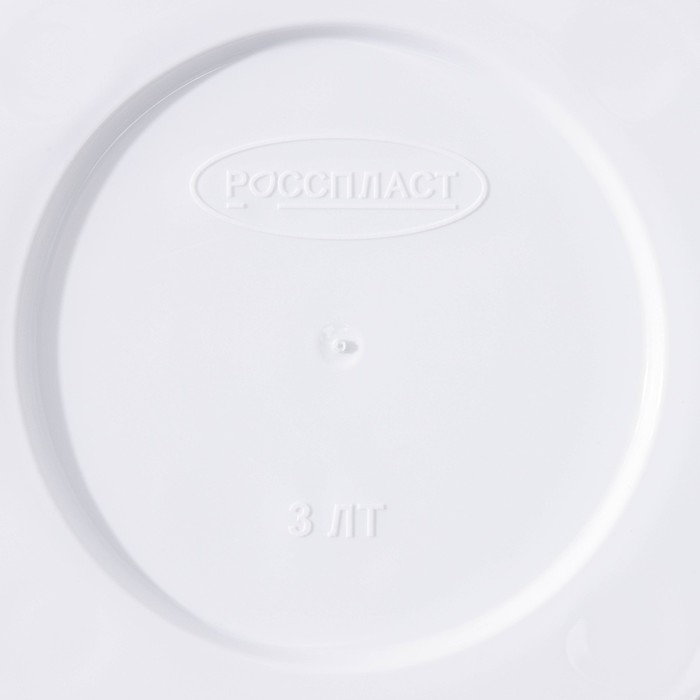 Горшок для цветов с поддоном &laquo;Камешки&raquo;, 3 л, пластик, белый