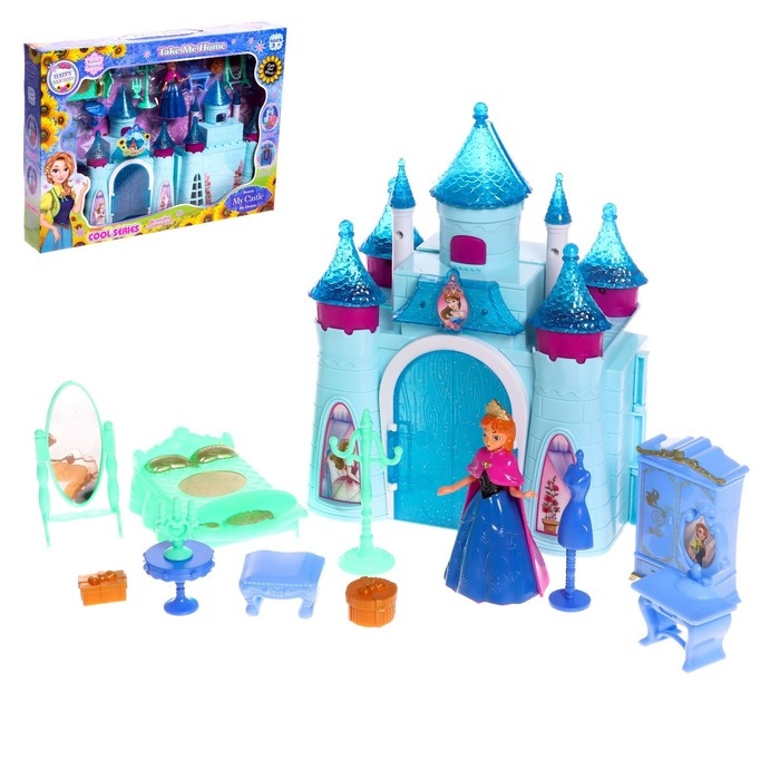 Замок для кукол &laquo;Чудо&raquo; с аксессуарами, свет, звук