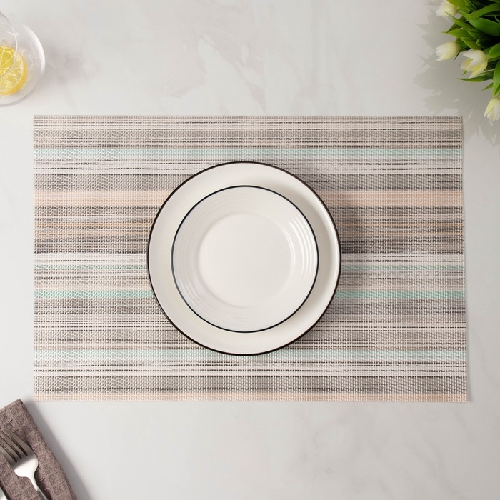 Салфетка сервировочная на стол &laquo;Дождь&raquo;, 45&times;30 см, серая