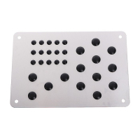 Накладка-подпятник для автоковрика, 22&times;15, металлическая с креплением