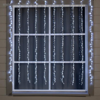 Гирлянда &laquo;Водопад&raquo; 2 &times; 1.5 м, IP44, УМС, белая нить, 400 LED, свечение белое, 8 режимов, 220 В