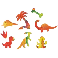 Пазл деревянный фигурный &laquo;Бронтозавр&raquo;, 55 элементов