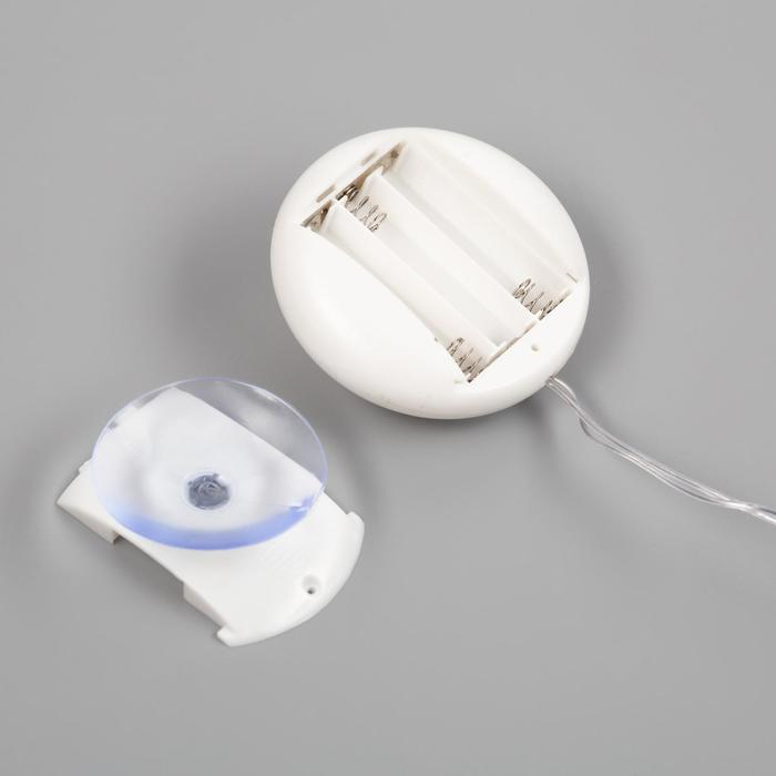 Светодиодная фигура на присоске &laquo;Дед Мороз&raquo; 22 &times; 44 см, пластик, батарейки АААх3 (не в комплекте), свечение тёплое белое