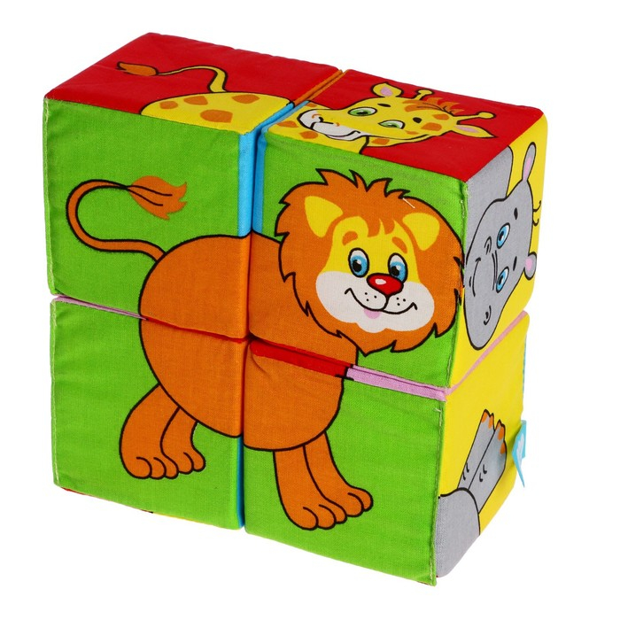 Набор развивающих мягких кубиков &laquo;Собери картинку. Животные 2&raquo;