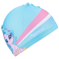 Шапочка для плавания детская ONLYTOP &laquo;Единорожка&raquo;, тканевая, обхват 46-52 см