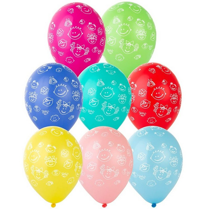 Шар латексный 12" &laquo;Детские улыбки&raquo;, пастель, набор 50 шт., цвета МИКС