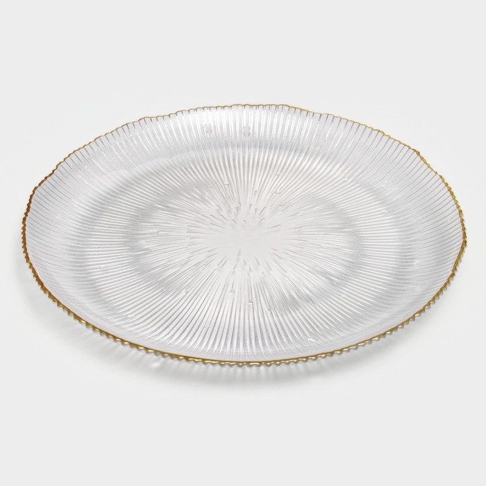 Тарелка - блюдо подстановочное &laquo;Фейверк&raquo;, d=27 см, цвет прозрачный