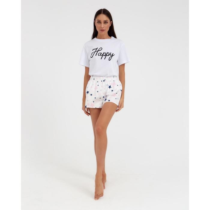 Шорты женские KAFTAN Шорты женские KAFTAN "Pink stars", р. 48-50, белый