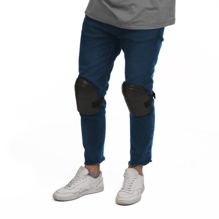 Наколенники защитные, универсальные, 17 &times; 13 см, чёрные, Greengo