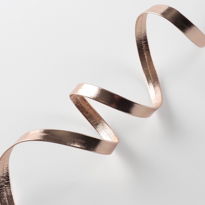 Косая бейка, кожзам, 8 мм &times; 10 &plusmn; 1 м, цвет песочный