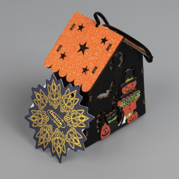 Светодиодная подвеска &laquo;Дом Джека&raquo; 7 &times; 9.5 &times; 6 см, пластик, батарейки LR1130х3 (в комплекте), свечение тёплое белое