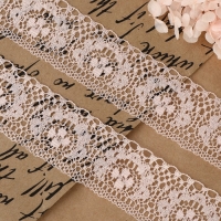 Кружево капроновое, 35 мм &times; 10 &plusmn; 1 м, цвет персиковый