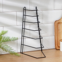 Подставка под крышки, 16&times;18&times;34 см, цвет чёрный