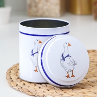 Банка для сыпучих продуктов &laquo;Гуси&raquo;, 800 мл, круглая