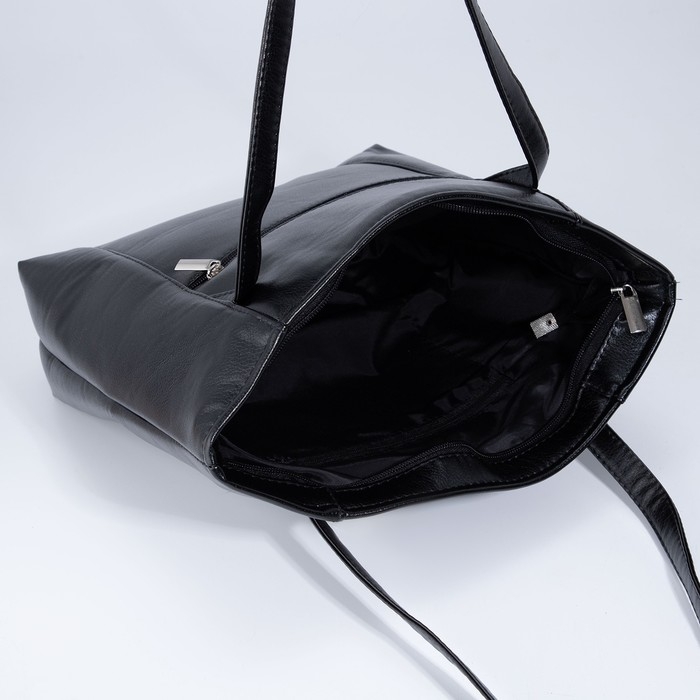 Сумка-тоут на молнии, цвет чёрный