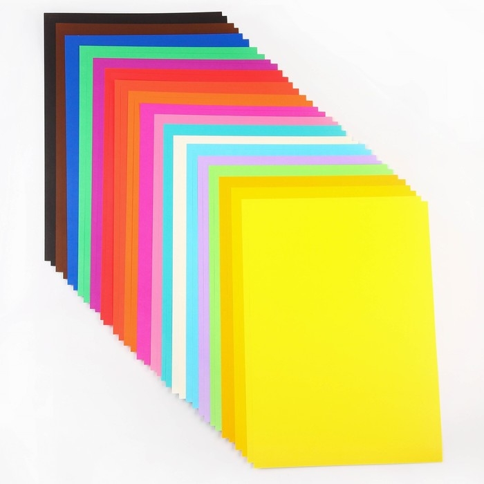 Картон цветной тонированный, А3, 36 листов, 18 цветов, немелованный, двусторонний, в пакете, 140 г/м&sup2;, Смешарики